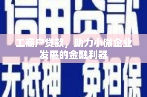 呼和浩特工商户贷款，助力小微企业发展的金融利器