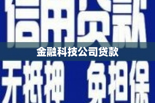呼和浩特金融科技公司贷款