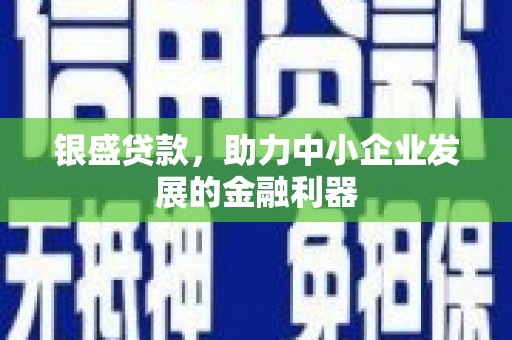 呼和浩特银盛贷款，助力中小企业发展的金融利器