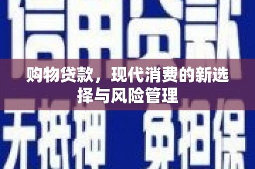 呼和浩特购物贷款，现代消费的新选择与风险管理