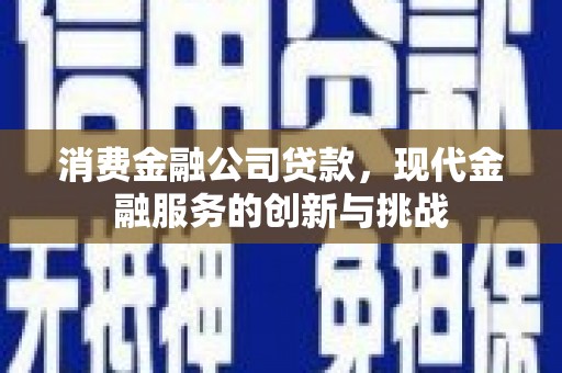 呼和浩特消费金融公司贷款，现代金融服务的创新与挑战