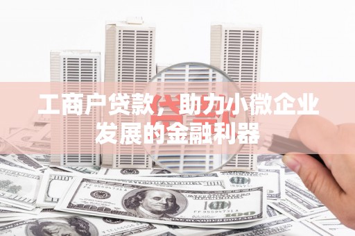 呼和浩特工商户贷款，助力小微企业发展的金融利器